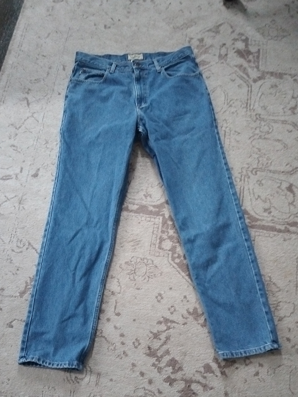 L.L. Bean Men's CLASSIC Fit Straight Blue Denim Jeans 34/32
